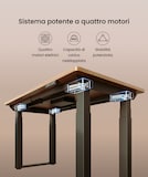 FlexiSpot Scrivania regolabile a 4 gambe E7Q